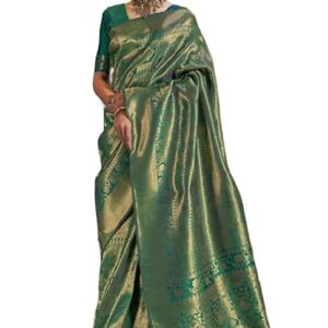 SWORNOF Womens Kanjivaram Banarasi Silk Saree Kanchipuram Patola saree